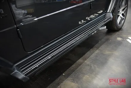 벤츠 G63 AMG G바겐 PPF 전체시공과 전면유리 보호필름 다이노플렉스 시공. 사이드스텝 & 스페어 커버 크롬죽이기 블랙 PPF / 하남PPF 하남신차패키지 스타일랩 / 하남, 송파, 강동, 경기광주