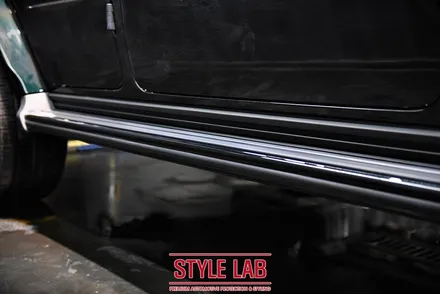 메르세데스 벤츠 G63 AMG(G바겐) 블랙에디션 : 사이드스텝 블랙PPF 크롬죽이기, 벤츠 정품 블랙 엠블럼 및 레터링 교체/ 하남,미사 랩핑 PPF 시공 전문 스타일랩 / 하남시 초일동