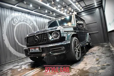 메르세데스 벤츠 G63 AMG(G바겐) 블랙에디션 : 사이드스텝 블랙PPF 크롬죽이기, 벤츠 정품 블랙 엠블럼 및 레터링 교체/ 하남,미사 랩핑 PPF 시공 전문 스타일랩 / 하남시 초일동