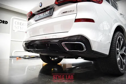 BMW X5 크롬죽이기(블랙아웃), 디퓨저, 사이드미러 랩핑 / 3M 유광블랙 랩핑으로 심플하고 무게있게 변신 / 하남, 송파, 강동, 경기광주