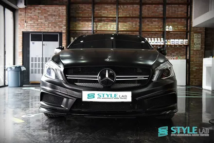 메르세데스 벤츠 A45 AMG 3M 사틴 블랙 본넷 랩핑 / 하남, 분당 랩핑 스타일랩 / 하남시 초일동