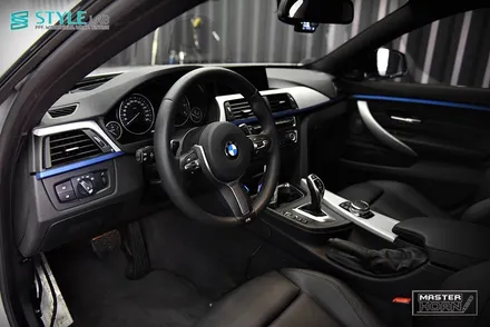 BMW 435d 그란쿠페 실내 인테리어 트림 랩핑 + 3M 카본블랙 + BMW 실내랩핑 + 스타일랩 하남점 / 하남시 초일동