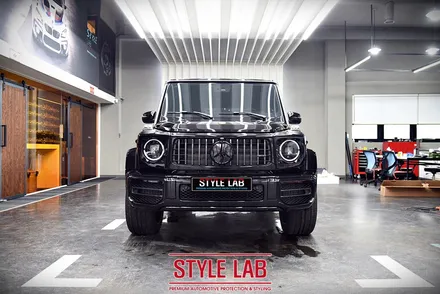 벤츠 G63AMG(G바겐) 에디션 : 전체PPF, 윈드쉴드 시공. 블랙 엠블럼, 레터링 및 도어스텝 크롬 블랙PPF. 하남PPF, 강동PPF 전문 스타일랩 / 하남시 초일동