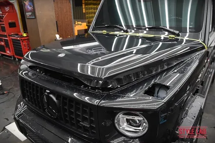 벤츠 G63 AMG G바겐 PPF 전체시공과 전면유리 보호필름 다이노플렉스 시공. 사이드스텝 & 스페어 커버 크롬죽이기 블랙 PPF / 하남PPF 하남신차패키지 스타일랩 / 하남, 송파, 강동, 경기광주
