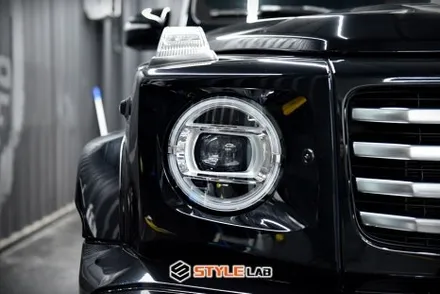 메르세데스 벤츠 G450d G바겐 지바겐 도강라인(측면몰딩) 블랙팩과 고정형 사이드스텝 크롬죽이기, 헤드라이트 블랙베젤 룩 만들기! 하남PPF 시공 잘하는 곳은 스타일랩! / 하남시 초일동
