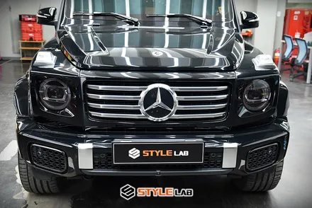 메르세데스 벤츠 G450d G바겐 지바겐 도강라인(측면몰딩) 블랙팩과 고정형 사이드스텝 크롬죽이기, 헤드라이트 블랙베젤 룩 만들기! 하남PPF 시공 잘하는 곳은 스타일랩! / 하남시 초일동