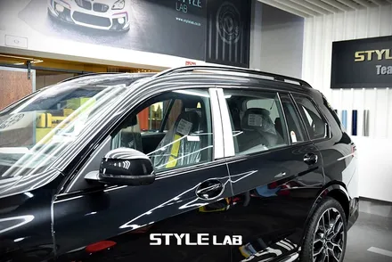 BMW X7 LCI 모델 올블랙 만들기. 블랙그릴 교체와 크롬죽이기 랩핑 / 하남시 초일동