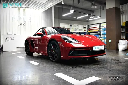 포르쉐 718 박스터 GTS 신차패키지로 PPF와 썬팅, 윈드쉴드 한번에 시공 끝냈습니다. 하남 스타일랩 방문! / 하남시 초일동