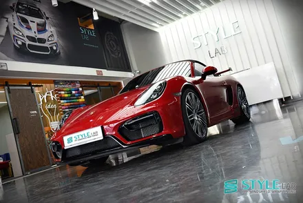 포르쉐 981 박스터 GTS. 일상배상 보험으로 전면부 PPF 시공. 스톤아머 PPF & 측후면 썬팅 슈츠 블리츠 재시공 / 하남, 강동, 송파 PPF는 스타일랩에서~ / 하남시 초일동