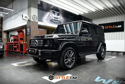 메르세데스 벤츠 G450d G바겐 지바겐 도강라인(측면몰딩) 블랙팩과 고정형 사이드스텝 크롬죽이기, 헤드라이트 블랙베젤 룩 만들기! 하남PPF 시공 잘하는 곳은 스타일랩! / 하남시 초일동
