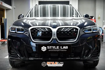 BMW iX3 모델은 블랙그릴이 정답! 순정형 블랙그릴 교체와 함께 실내 카본랩핑도 같이했어요. 하남 스타일랩 / 하남시 초일동