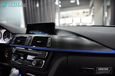 BMW 435d 그란쿠페 실내 인테리어 트림 랩핑 + 3M 카본블랙 + BMW 실내랩핑 + 스타일랩 하남점 / 하남시 초일동