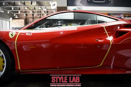 슈퍼카 페라리 488 GTB: PPF 전체시공, 클리어플렉스 윈드쉴드 시공. 하남PPF, 하남윈드쉴드 전문 스타일랩 / 하남시 초일동