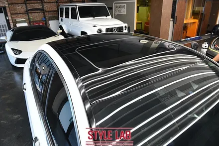 메르세데스 벤츠 E 클래스 블랙 PPF 루프스킨 시공 : 광택같은 퀄리티의 루프스킨 - 하남 루프스킨/ 하남 블랙PPF / 스타일랩 / 하남시 초일동