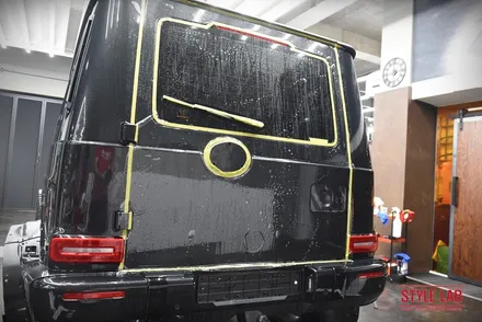 벤츠 G63 AMG G바겐 PPF 전체시공과 전면유리 보호필름 다이노플렉스 시공. 사이드스텝 & 스페어 커버 크롬죽이기 블랙 PPF / 하남PPF 하남신차패키지 스타일랩 / 하남, 송파, 강동, 경기광주