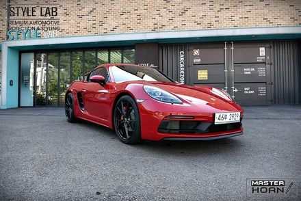포르쉐 718 카이맨 GTS 신차패키지 시공 : PPF 전체시공+클리어플렉스 윈드쉴드+루마버텍스900 썬팅+블랙박스+보조베터리, 하남신차패키지 전문 스타일랩 / 하남시 초일동