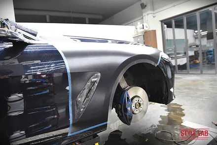 BMW 840i 그란쿠페 무광 PPF 시공으로 유니크한 변신과 보호를 한번에~ 휠도색도 무광블랙으로 했습니다. 하남 PPF 전문점 스타일랩 / 하남, 송파, 강동, 경기광주