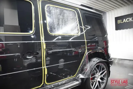 벤츠 G63 AMG G바겐 PPF 전체시공과 전면유리 보호필름 다이노플렉스 시공. 사이드스텝 & 스페어 커버 크롬죽이기 블랙 PPF / 하남PPF 하남신차패키지 스타일랩 / 하남, 송파, 강동, 경기광주