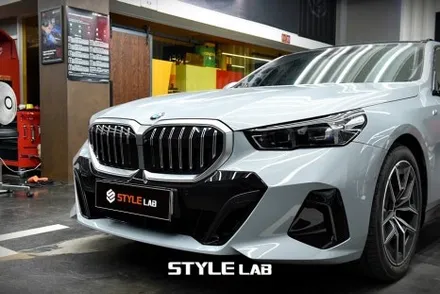 BMW 520i 5시리즈 키드니그릴 유광블랙 랩핑. 블랙그릴 만들기~ / 하남 랩핑 전문점 스타일랩 / 하남시 초일동