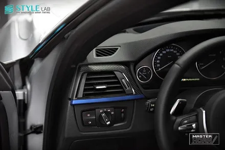 BMW 435d 그란쿠페 실내 인테리어 트림 랩핑 + 3M 카본블랙 + BMW 실내랩핑 + 스타일랩 하남점 / 하남시 초일동
