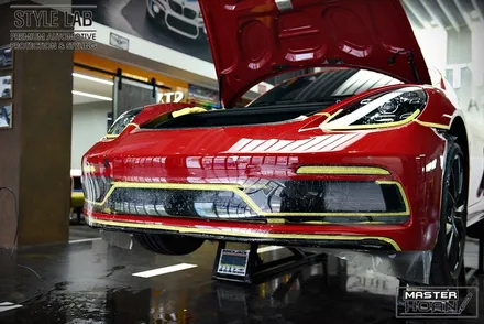 포르쉐 718 카이맨 GTS 신차패키지 시공 : PPF 전체시공+클리어플렉스 윈드쉴드+루마버텍스900 썬팅+블랙박스+보조베터리, 하남신차패키지 전문 스타일랩 / 하남시 초일동