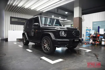 벤츠 G63 AMG G바겐 PPF 전체시공과 전면유리 보호필름 다이노플렉스 시공. 사이드스텝 & 스페어 커버 크롬죽이기 블랙 PPF / 하남PPF 하남신차패키지 스타일랩 / 하남, 송파, 강동, 경기광주