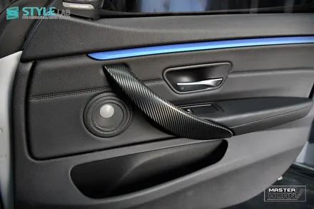 BMW 435d 그란쿠페 실내 인테리어 트림 랩핑 + 3M 카본블랙 + BMW 실내랩핑 + 스타일랩 하남점 / 하남시 초일동