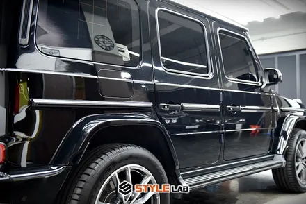 메르세데스 벤츠 G450d G바겐 지바겐 도강라인(측면몰딩) 블랙팩과 고정형 사이드스텝 크롬죽이기, 헤드라이트 블랙베젤 룩 만들기! 하남PPF 시공 잘하는 곳은 스타일랩! / 하남시 초일동