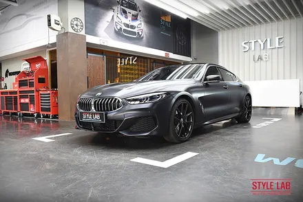 BMW 840i 그란쿠페 무광 PPF 시공으로 유니크한 변신과 보호를 한번에~ 휠도색도 무광블랙으로 했습니다. 하남 PPF 전문점 스타일랩 / 하남, 송파, 강동, 경기광주