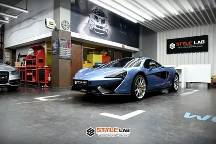 맥라렌 570S 스파이더의 색상 변경. 3M 2080 시리즈는 어떤 장단점이 있을까? 자동차 필름 현황은? 슈퍼카 전체랩핑 하남 스타일랩 / 하남시 초일동