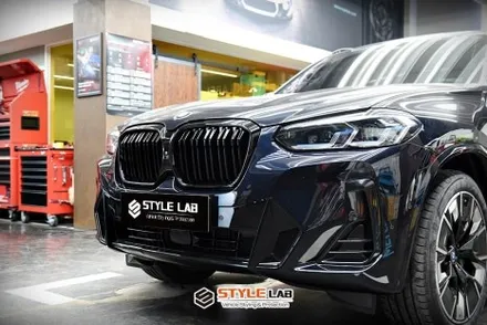 BMW iX3 모델은 블랙그릴이 정답! 순정형 블랙그릴 교체와 함께 실내 카본랩핑도 같이했어요. 하남 스타일랩 / 하남시 초일동