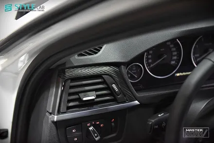 [스타일랩 하남점] BMW F30 320d : 3M 카본 블랙 실내랩핑 시공. 우드 분위기를 바꿔보자! 하남, 미사강변도시 랩핑 / 하남시 초일동