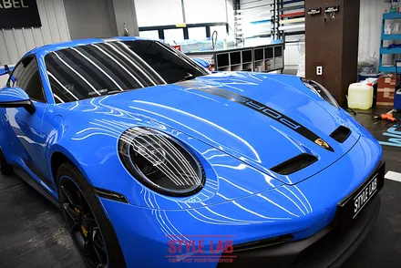 써킷용으로도 훌륭한 포르쉐 911 GT3. 전체 PPF와 커스텀데칼 시공으로 출격준비 끝! 하남 PPF 시공전문 스타일랩 / 하남, 송파, 강동, 경기광주
