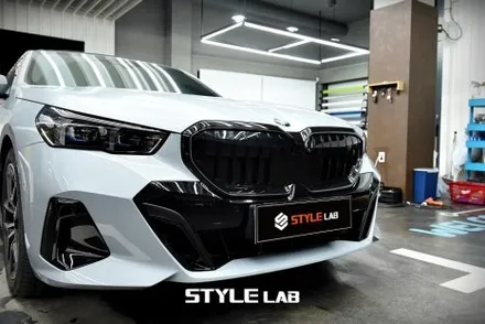 BMW 520i 5시리즈 키드니그릴 유광블랙 랩핑. 블랙그릴 만들기~ / 하남 랩핑 전문점 스타일랩 / 하남시 초일동