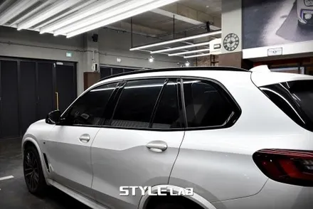 하남 스타일랩 BMW X5 크롬죽이기 - 윈도우몰딩 & 루프랙 / 사이드미러 유광블랙 랩핑 / 하남시 초일동