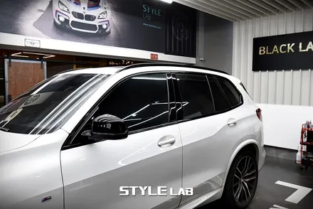 하남 스타일랩 BMW X5 크롬죽이기 - 윈도우몰딩 & 루프랙 / 사이드미러 유광블랙 랩핑 / 하남시 초일동