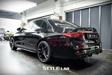 벤츠 E클래스 E53 AMG 포르쉐 크레용 컬러로 전체랩핑 / 고광택 초크그레이 / 하남 스타일랩 / 하남시 초일동