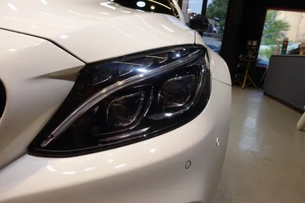 벤츠C63 AMG 카브리올레 소프트탑 발수코팅, 헤드라이트/사이드미러PPF 시공기 / 울산 북구, 부산, 포항