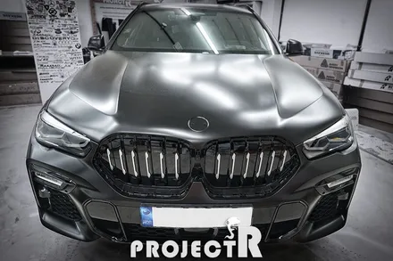 BMW X6 에이버리 사틴블랙 전체 랩핑 사고 부위 부분 래핑 재시공기 by 프로젝트R / 부천 원미구 상동