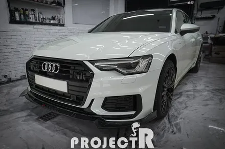 아우디 A6 크롬죽이기 사이드미러 부분 포인트 랩핑, 헤드라이트 PPF 보호필름 시공기 by 프로젝트R / 부천 원미구 상동