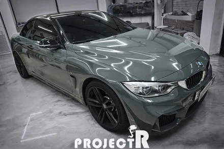 BMW M4 컨버터블 에이버리 락그레이 전체 랩핑, 인천 자동차 래핑 전문점 프로젝트알 / 부천 원미구 상동