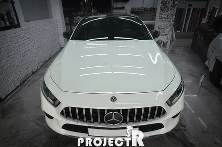 벤츠 CLA 클래스 루프스킨, 유광블랙 부분 포인트 랩핑 by 부천 상동 자동차 래핑 프로젝트알 / 부천 원미구 상동