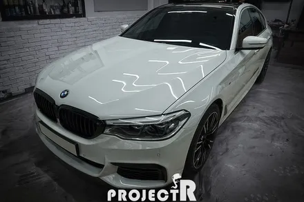 BMW 5시리즈 루프스킨, 유광블랙 부분 포인트 랩핑 by 인천 자동차 래핑 전문점 프로젝트알 / 부천 원미구 상동
