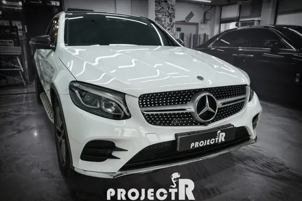 벤츠 GLC 220d 에이버리 유광 화이트 전체 랩핑, 부천 상동 자동차래핑 프로젝트R / 부천 원미구 상동