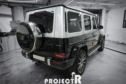 벤츠 지바겐 G63 AMG 에이버리 유광 실버 메탈릭 투톤 랩핑 by 부천상동 랩핑 프로젝트알 / 부천 원미구 상동