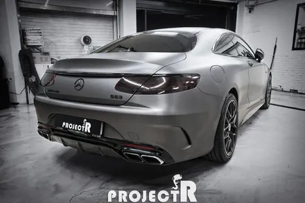 벤츠 S63 AMG 쿠페 전체 랩핑, 에이버리 슈프림 무광 건메탈 메탈릭 by 부천 자동차 래핑 프로젝트알 / 부천 원미구 상동