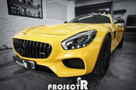 벤츠 AMG GT 3M 썬플라워 전체 랩핑, 인천 부평 자동차 래핑 전문 프로젝트알 / 부천 원미구 상동