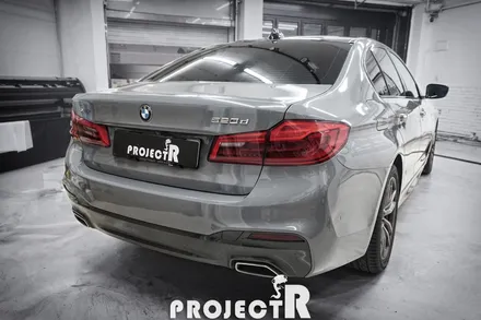 BMW 5시리즈 전체 랩핑, 520d 에이버리 락그레이 시멘트 랩핑, 부천 자동차래핑 프로젝트알 / 부천 원미구 상동