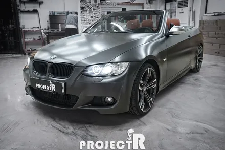 BMW 3시리즈 컨버터블 전체랩핑, 에이버리 사틴 바솔트 메탈릭 시공 in 부천랩핑 프로젝트알 / 부천 원미구 상동