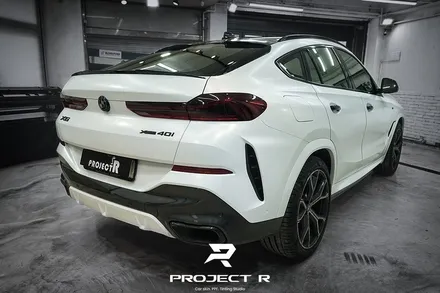 BMW X6 사틴 펄 프로즌 바닐라 전체 랩핑 및 크롬죽이기 시공, 부천랩핑 프로젝트알 / 부천 원미구 상동